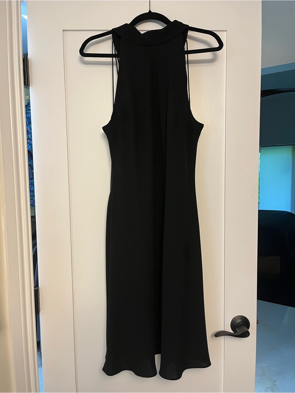 Evan Picone Black Halter Midi Dress